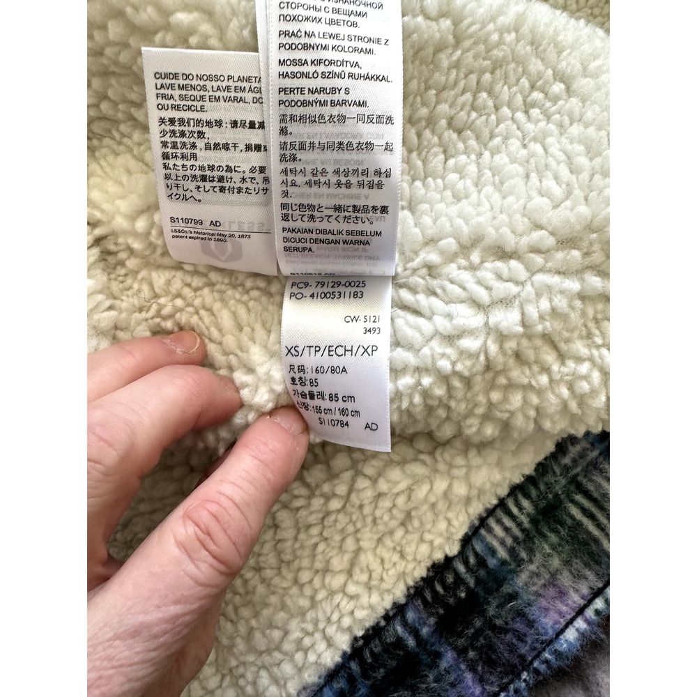 Levi's VINTAGE RELAXED FIT FLEECE SHERPA TRUCKER JACKET Men's Sz XS/Ladies Med - Picture 6 of 7